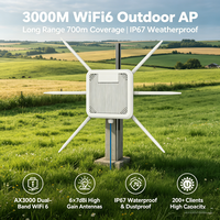 Routeur/répéteur/AP Wi-Fi 6 extérieur JP Smartech Ax3000, 5G longue portée, extension Wi-Fi Mesh extérieure avec PoE, IP67 résistant aux intempéries
