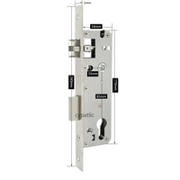 Cerradura de Hotel Europea Delgada de Aleación de Aluminio para Puertas de Madera/Acero, Desbloqueo con Tarjeta, Software Gratuito