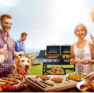 Large Dual-Use Gas and Charcoal Outdoor Portable Barbecue Modern Style for Home and Business - Product Image 3
