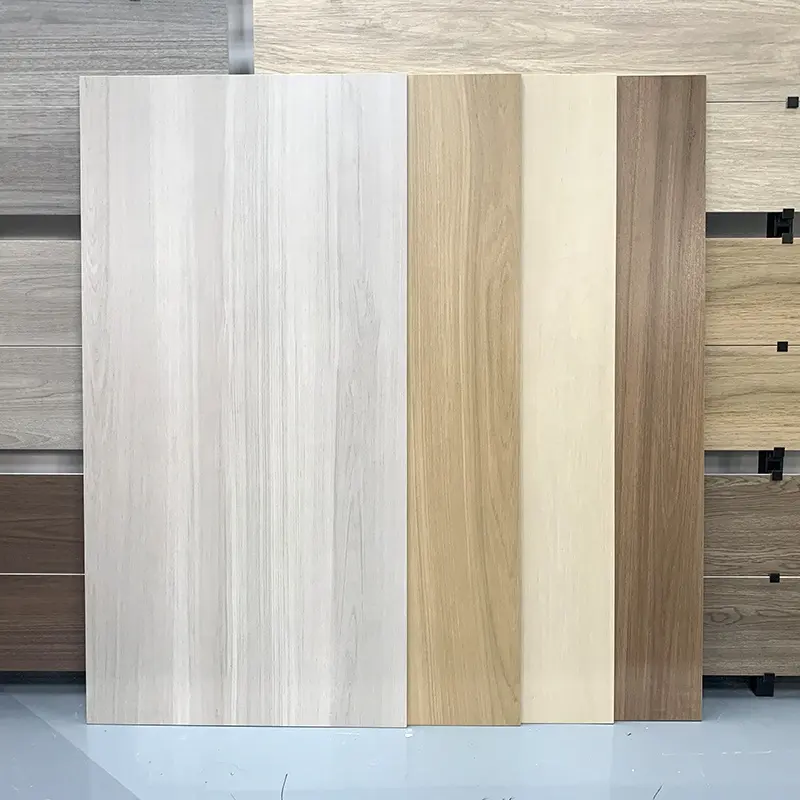 Foshan उच्च गुणवत्ता 600*1200mm प्राकृतिक लकड़ी चमकता हुआ खत्म देहाती लकड़ी के फर्श टाइल्स घाना