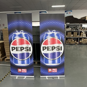 Exhibición de exhibición de alta calidad, Venta barata, pancarta enrollable de una cara personalizada, soporte de pancarta enrollable retráctil de aluminio kakemono - Product Image 6