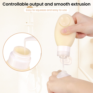 Free Design Custom 3.4oz White Clear Silicon <b>Shampoo</b> Bottles Clear 100ml Leakproof Squeeze Silicone Cosmetic Bottle for Travel - Product Image 3