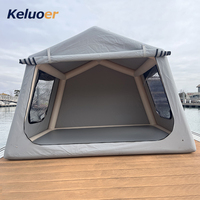 Nouvelle tente de pêche flottante électrique gonflable pour la famille en plein air sur le lac avec moteur