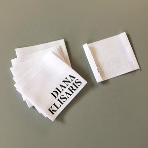Il disegno su misura di Un colore di stampa naturale grigio chiaro cotone indumento etichette/etichette di <span class=keywords><strong>abbigliamento</strong></span>/schermo di seta cotone stampato etichetta tag - Product Image 2
