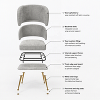 Fauteuil de luxe italien en velours bicolore avec tissu rayé et pieds en laiton pour salon de direction de penthouse