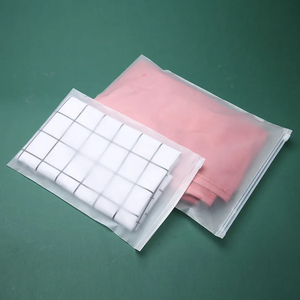 Wholesale Durable Transparent Frosted PE Zipper Bags for <b>Apparel</b> Packaging Underwear & Clothing Self-Sealing mm Size Stock - Product Image 2