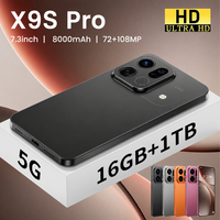 X9S Pro 5G Android 15 Grande Capacité de Stockage Nouvelle Arrivée 16 Go+1 To 108+78MP Deca Core 7,3 Pouces OTG Téléphone Portable Gaming avec Double Carte SIM