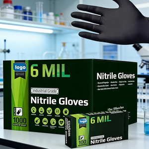 Gants industriels <span class=keywords><strong>en</strong></span> nitrile jetables de 6 mil avec surface texturée pour les mécaniciens et les techniciens <span class=keywords><strong>en</strong></span> réparation <span class=keywords><strong>électronique</strong></span> - Product Image 2