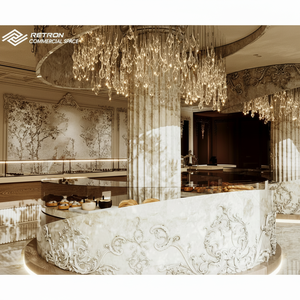 Centre commercial Boulangerie de luxe Design d'intérieur Dessert Boutique Mobilier Marbre Boulangerie Vitrine - Product Image 1
