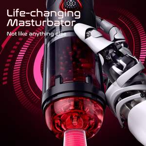 Adulto <span class=keywords><strong>Toy</strong></span> Stroker Vibrador Hands-free <span class=keywords><strong>Sex</strong></span> Machine Empurrando Rotating Masculino Masturbação Copo Dispositivos com Suporte Do Telefone Móvel - Product Image 3