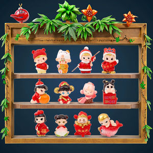 卸売樹脂製ファッション漫画ミニ中国旧正月馬3D女の子男の子遊びフィギュア装飾クリエイティブ子供のおもちゃ - Product Image 2