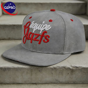 Casquette de baseball QZFSO en gros, design personnalisé, 5 panneaux, en acrylique, style hip-hop, visière plate sandwich, logo brodé 3D, casquette snapback - Product Image 1