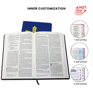 Biblia Católica de Lujo con Estampado Dorado de Cruz en Cuero PU Suave, Venta Directa de Fábrica al por Mayor - Product Image 4