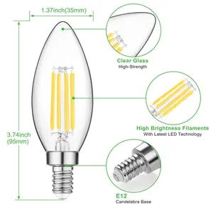 Nieuwe E12 Gloeidraad Gloeilamp Led Lamp Hoge Kwaliteit 120V 220V Tafellampen Met Gloeidraad Lampen