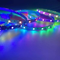 Lampu Strip LED Zigzag 5V 12V Bentuk S Smart White Black Board 60D 84D 96D WS2811 WS2812 RGBW RGBIC RGB untuk Papan Huruf