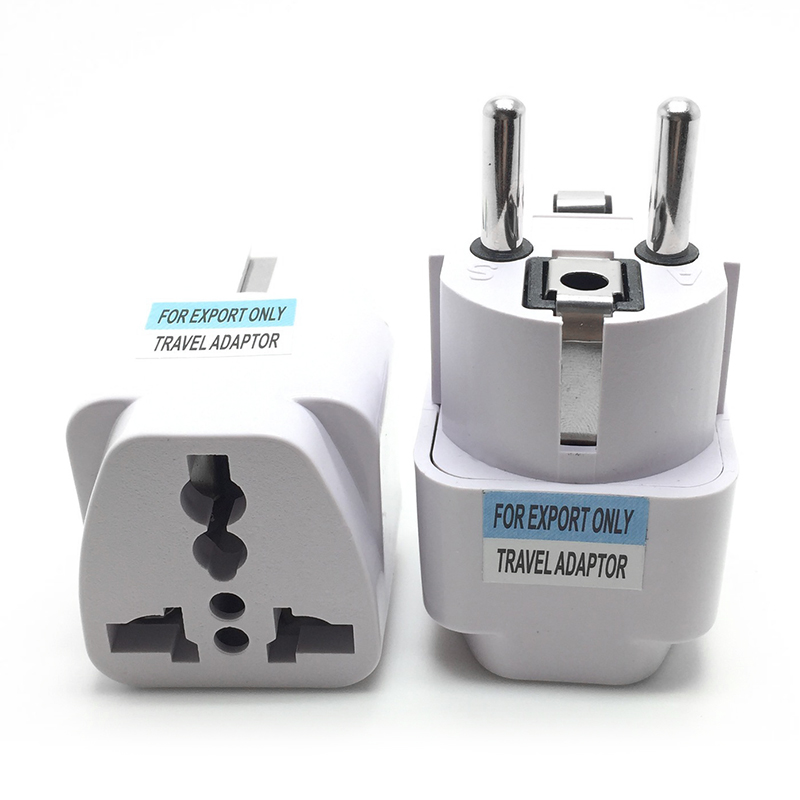 1pcs Universal EU Plug Adapter International AU UK US To EU Euro KR Travel Adapter Electrical Plug Converter Power Socket