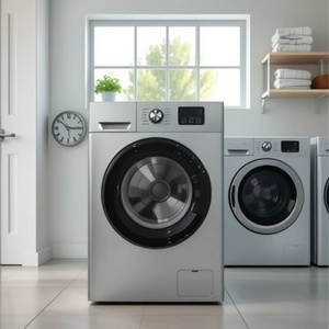 <span class=keywords><strong>Machine</strong></span> à <span class=keywords><strong>laver</strong></span> universelle électrique 110V 8kg gris clair, norme américaine, pour l'exportation vers l'Amérique du Sud et le Mexique - Product Image 1