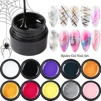 Juego de esmalte de uñas de Gel de pintura de venta directa de fábrica Gel de seda de araña pintura flor seda barniz de uñas creativo Gel de red