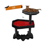 Arbre à chat en bois de luxe moderne transfrontalier pour Halloween avec griffoir toile d'araignée et décorations d'intérieur