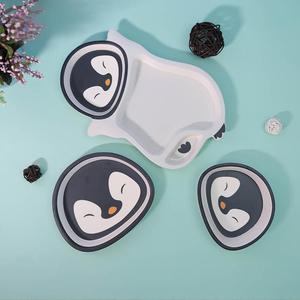 Pinguim Forma Cartoon Melamina Talheres Set para crianças Criativo Animal Modeling Baby Eating Dinner Plate Food <span class=keywords><strong>Bowl</strong></span> <span class=keywords><strong>Rice</strong></span> <span class=keywords><strong>Bowl</strong></span> - Product Image 3