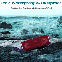 Altavoz de Audio F9 impermeable, inalámbrico, Bluetooth, con correa de luz colorida y función de Beats de tambor, personalizado, nuevo