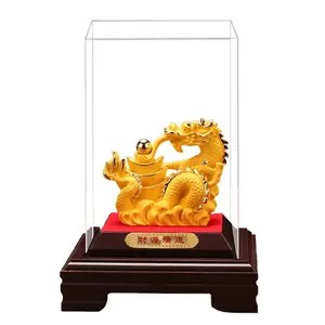 מתנות לתת למשוך את העושר ruyi זהב דרקון קטיפה חול ציפוי זהב גלגל המזלות קטן זהב דרקון קישוט