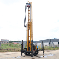 Machine de forage de puits d'irrigation pneumatique, machine de forage de puits d'eau 300m avec compresseur d'air