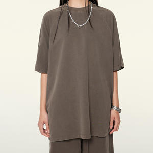 Camiseta de punto con LOGO personalizado, estilo hip hop, para uso diario, para hombre, de color sólido, 100% algodón, básica, de manga corta, suave, transpirable, de corte regular, para verano. - Product Image 3