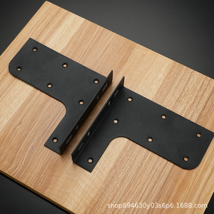 Heavy Duty Wall Mount <b>Bracket</b> Black Painted Iron 300kg Load Capacity For Cabinet Bathroom Vanity Fixtures - Product Image 4