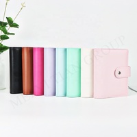 Carnet de notes A7 en cuir PU, coque couleur Macaron, classeur à feuilles mobiles, couverture de Journal intime, calendrier, reliure à fermeture instantanée, couvertures de cahier