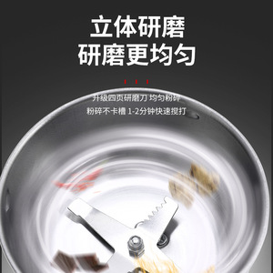 Moulin à grains en acier inoxydable, petit moulin à café domestique multifonction pour grains, épices, herbes, 10.5x10.5x17.2cm - Product Image 2