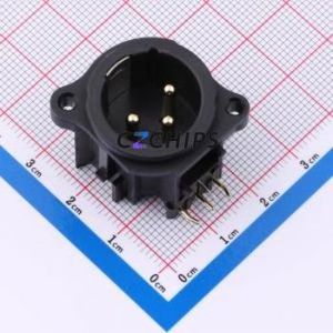 CT3-05M-EP XLR Connector Through hole Component (THT) Connector 3P Male Right Angle Insert 6A - Product Image 1