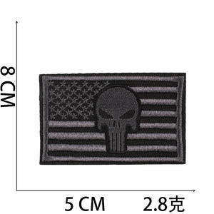 Bandera americana bordado tela hierro en parches planchado <span class=keywords><strong>NASA</strong></span> calavera ropa parche pegatina - Product Image 6
