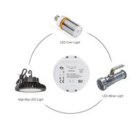 Fuente de Alimentación Regulable Triac Compatible con Lutron, 110v 220v 240v 12w 20w 30w 60w 80w, Controlador LED Regulable Triac, Redonda