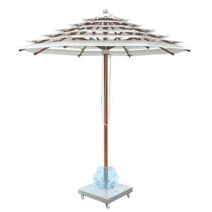 Parapluie extérieur professionnel en aluminium imperméable à l'eau 6-<span class=keywords><strong>Parasol</strong></span> classique de style pliant laminé pour une utilisation dans la cour - Product Image 3