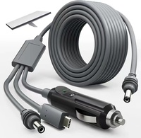 Para Starlink Mini 3 en 1 3M 5M 10M Cable de alimentación de CC 10FT 100W USB C Enchufe para encendedor de cigarrillos Cable de alimentación de CC para Starlink Mini