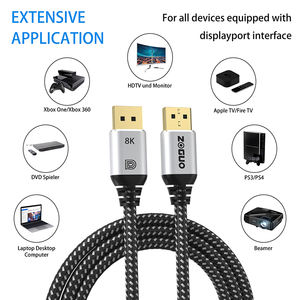 ตัวแปลงไมโครขนาด1ม. 2ม. 3ม. 5ม. สายสัญญาณเสียง1.4V DP คุณภาพสูงสำหรับวิดีโอและเสียง - Product Image 5