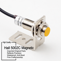 Capteur de proximité magnétique cylindrique NJK-5002C NPN 6-36V à trois fils, corps métallique IP65 avec support en L, 1 cm, livraison rapide