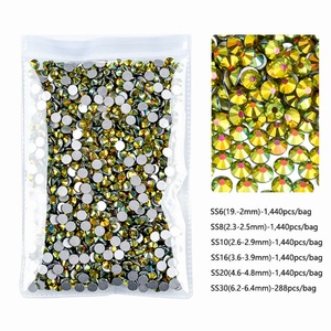 OLeeya Crysta Magic Olive Gems Non HotFix Rhinestone Flatback Glass Nail Rhinestones Diamond for Fabric DIY <b>Decorations</b> - Product Image 3