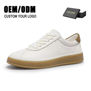 Chaussures plates décontractées d'été pour hommes, couleur classique assortie, qualité supérieure, cuir véritable, fabriquées à la main, mode de luxe, baskets polyvalentes - Product Image 1