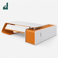 Bureau de direction laqué moderne et créatif, table de bureau pour PDG, mobilier de bureau pour la salle du directeur et le bureau de l'entreprise