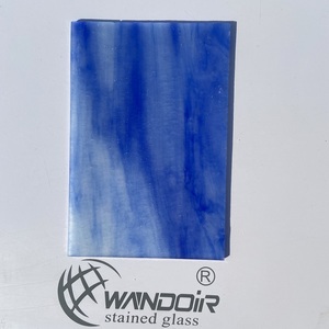 Feuille de verre teinté de texture de jade de glace bleu profond de 3mm 1006SP - Product Image 4