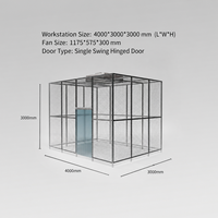 Poste de travail portable Clean Booth avec filtre HEPA FFU et rideau antistatique en PVC pour l'assemblage en laboratoire électronique