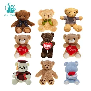 Bán Buôn Fluffy Nhồi Plush Mini Nhỏ Teddy Bear Plush Đồ Chơi Với Quần Áo