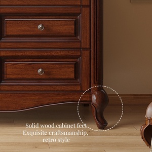 Kim Sơn Chất lượng cao Sáu ngăn kéo rắn gỗ gụ Tủ ngực kim loại xử lý khá sơn đồ nội thất phòng ngủ cho phòng khách - Product Image 4