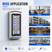 Lector de Tarjetas de Identificación EM de 125KHz, Controlador de Acceso para Puertas, Carcasa Metálica, Sistema de Seguridad con Teclado Independiente para Interiores, Control de Acceso