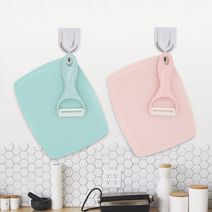 Ceramic Fruit Knife Set 3 Piece Peeler With Cutting Board For Home Kitchen Use Nordic Blue And Pink - Product Image 3