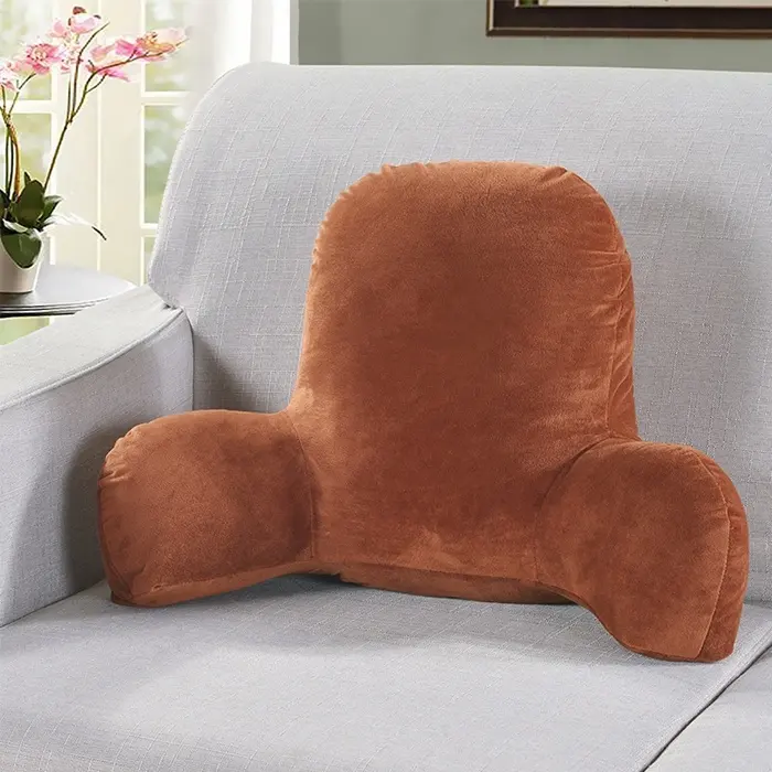 Almohada Lumbar de terciopelo para televisor, cojín de lectura supersuave con soporte para la espalda