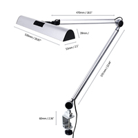 UYLED A509 16W Lampe de table de bureau à pince pour manucure à ongles design intelligent moderne européen réglable flexible DC pour équipement de bijoutier