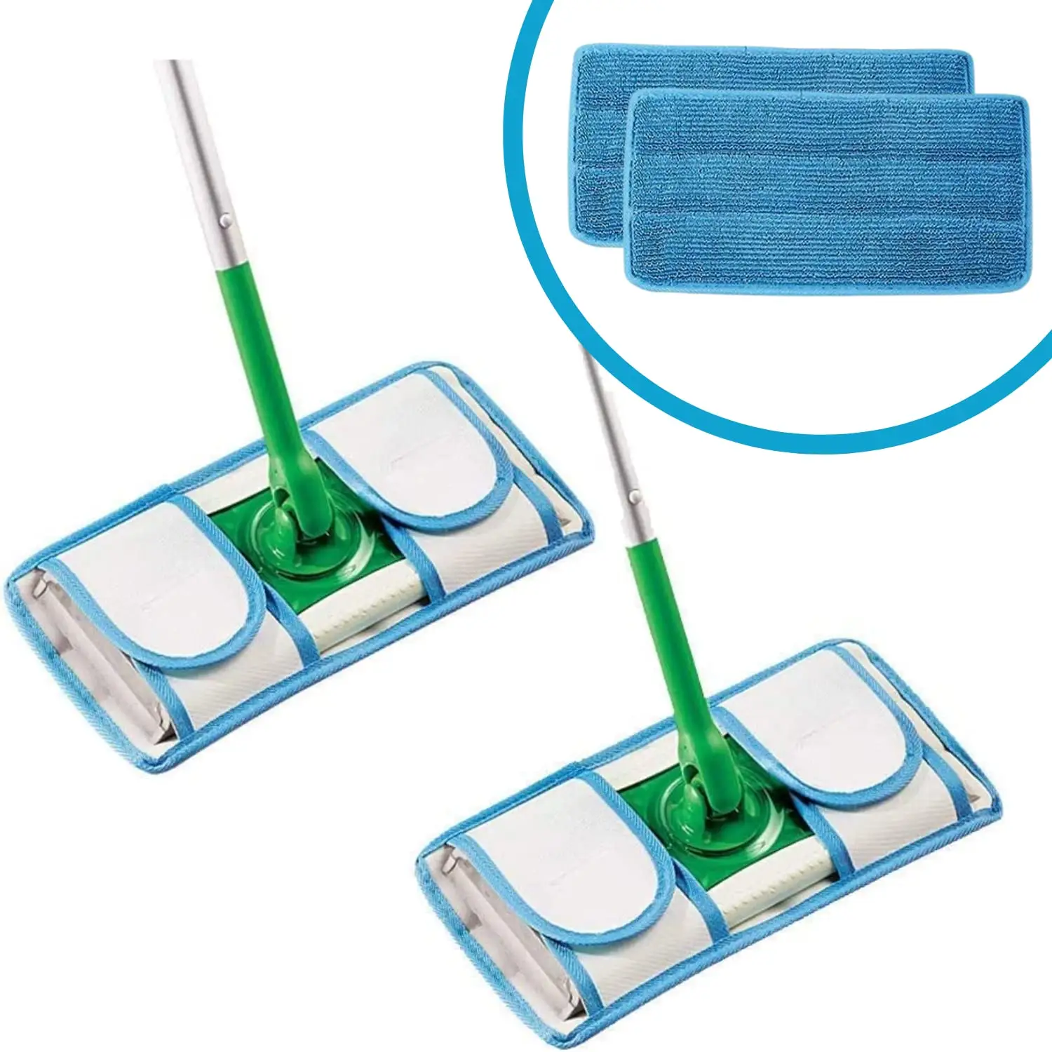 Reusable Microfiber Wet And Dry Mop head Machine Washable Refill Flat Pads Household Floor Cleaning Machine